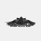Chain-Tassel Studded Shoulder Bag