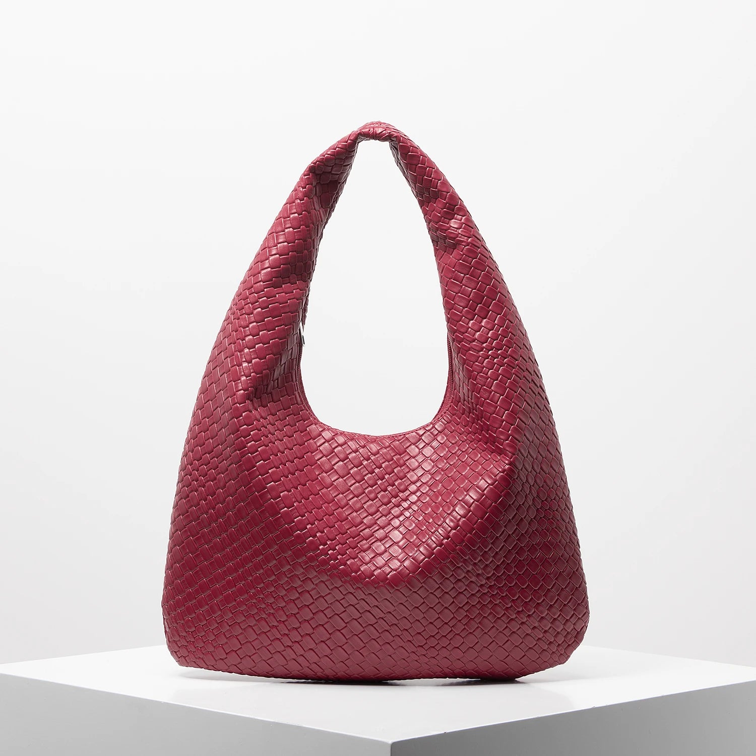 Woven Crescent Shoulder Bag