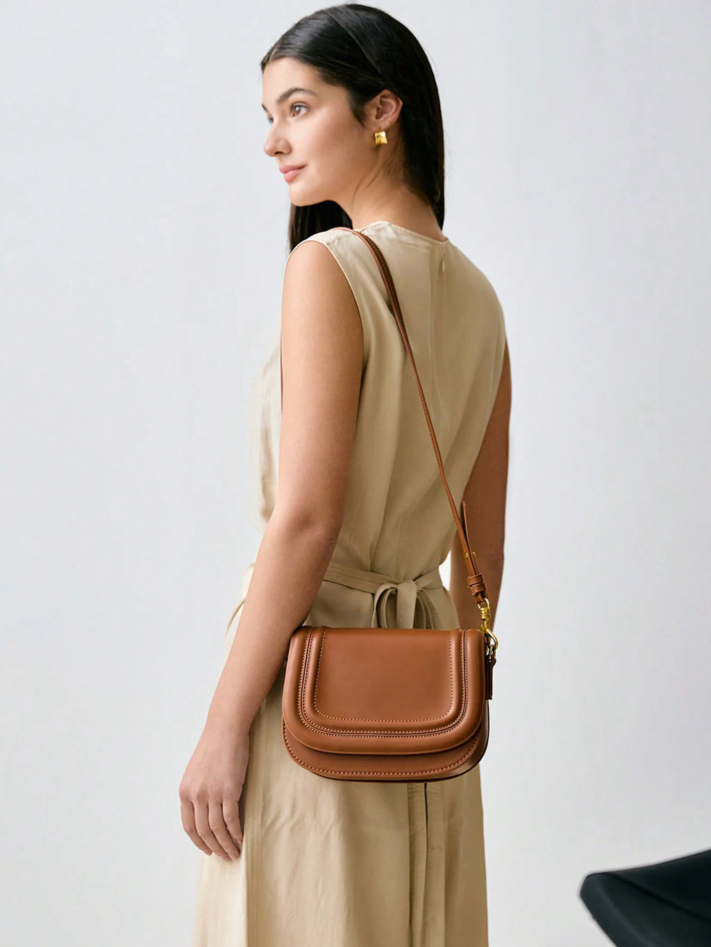 Wide-Strap Underarm Shoulder Bag