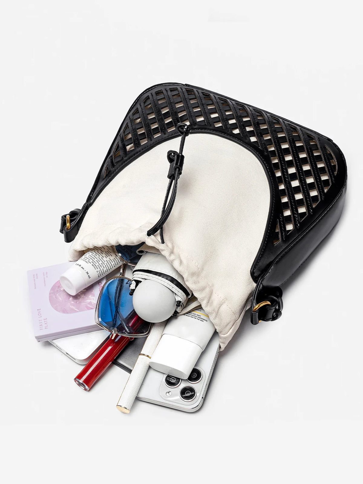 Woven Bucket Shoulder Bag