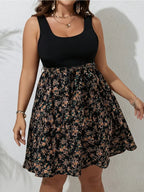 Floral Knit Sleeveless Dress
