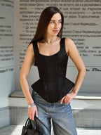 Jacquard Slim Sleeveless Tank Top