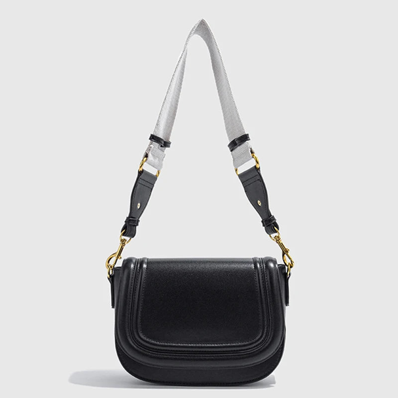 Wide-Strap Underarm Shoulder Bag