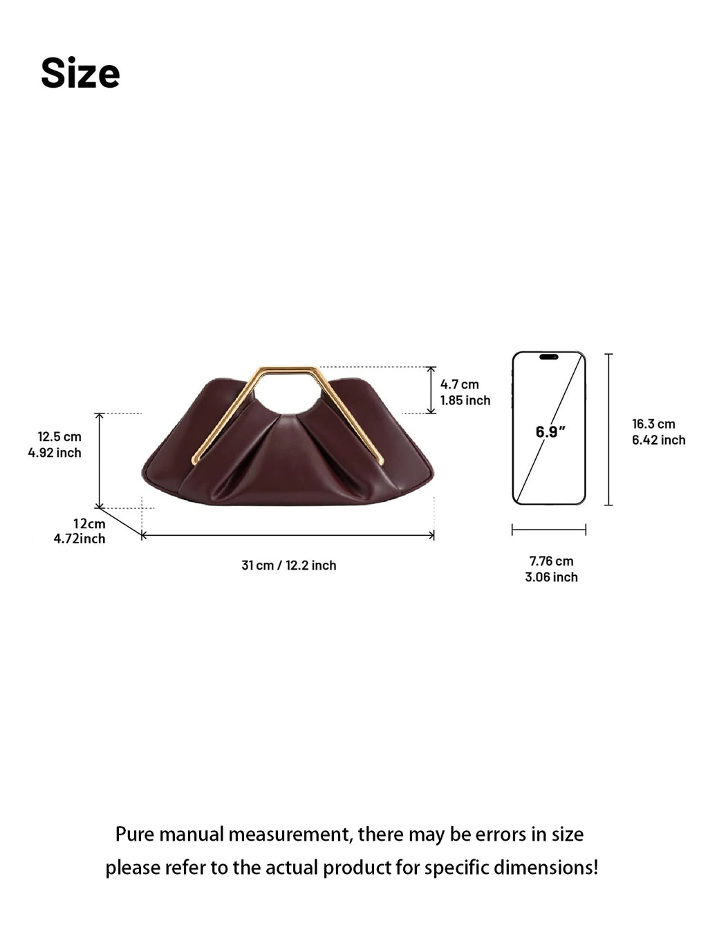 Pleated Cloud Metal-Handle Bag