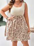 Floral Knit Sleeveless Dress