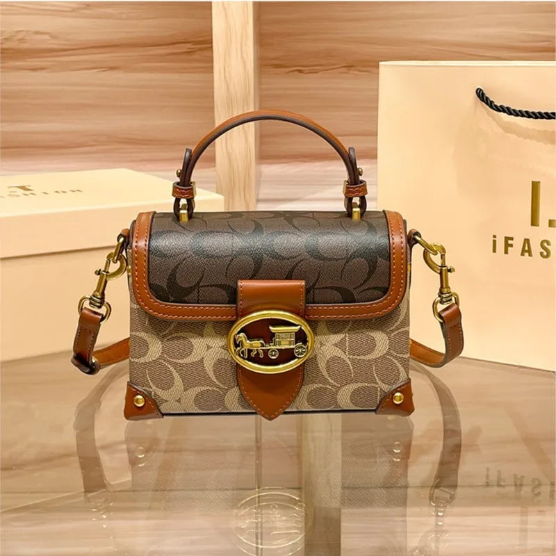 Contrast Box Crossbody Bag