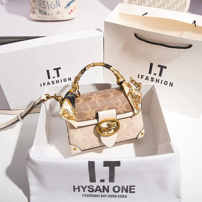 Contrast Box Crossbody Bag