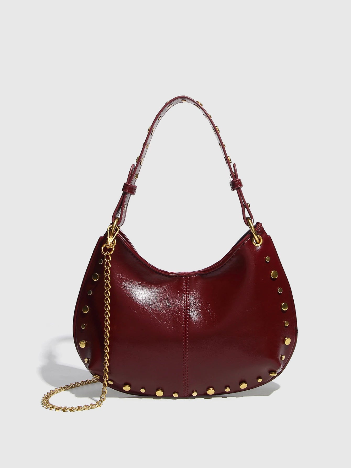 Riveted Chain Boston Bag