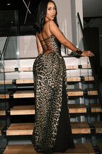 Leopard-Print Maxi Dress