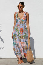 V-Neck Print Swing Cami Maxi Dress