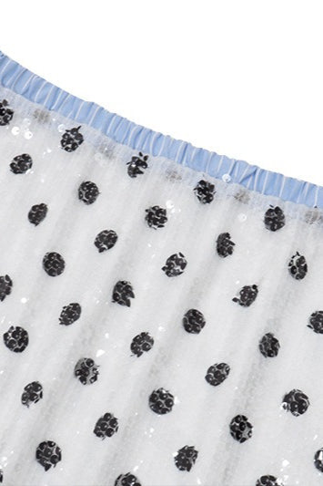 Low-Waist Polka Dot Skirt