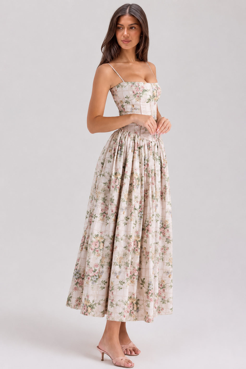 Floral Cami Bodycon Maxi Dress