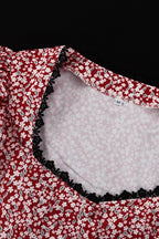 Floral Puff-Sleeve Tie Set