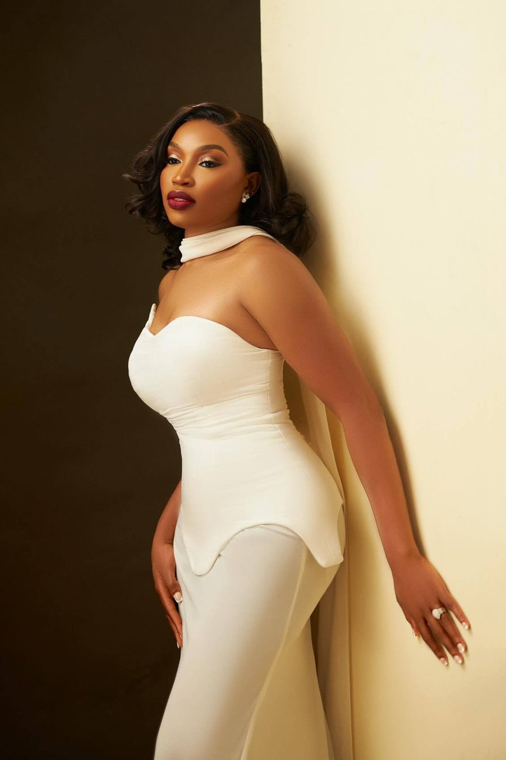 Strapless Streamer Bodycon Prom Dress