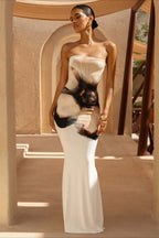 Floral Bandeau Mermaid Maxi Dress