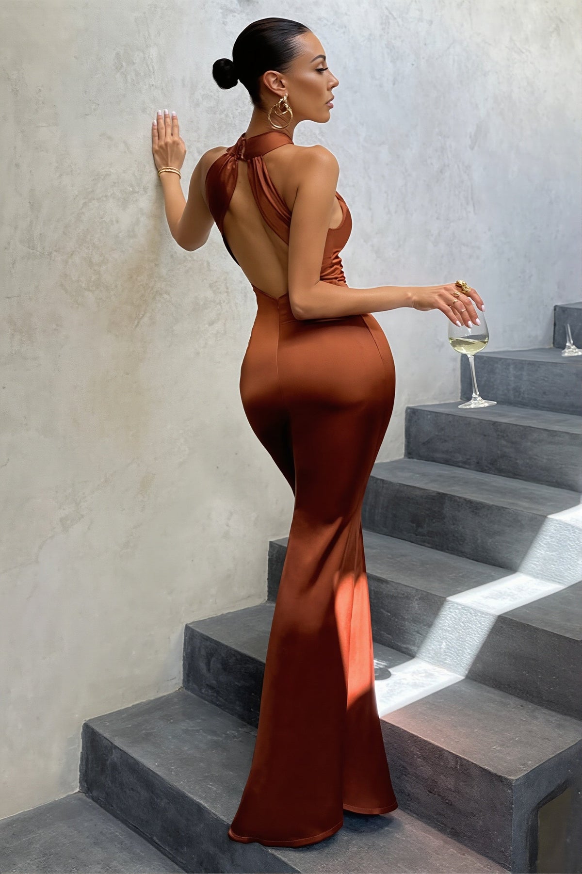 Slim Backless Sleeveless Maxi Dress