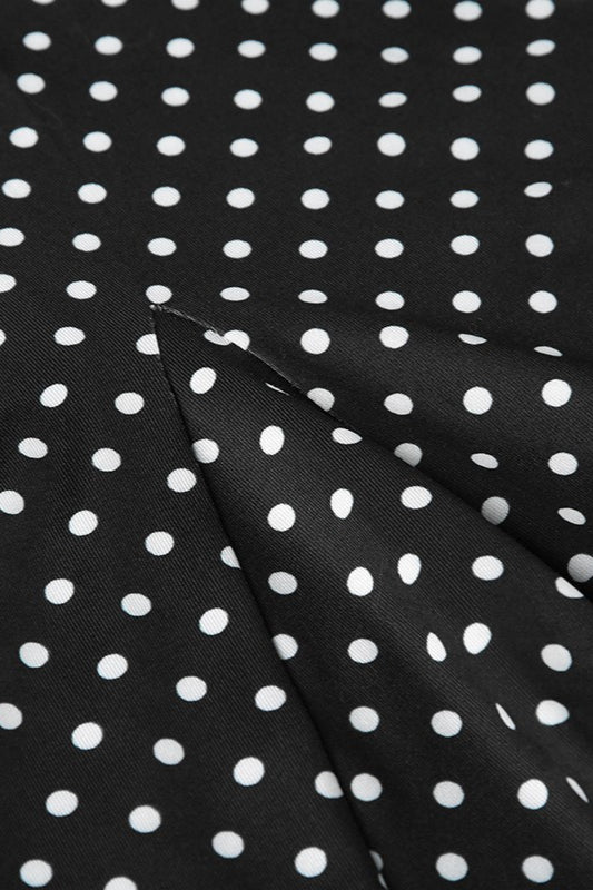 Contrast Polka Dot Fishtail Skirt