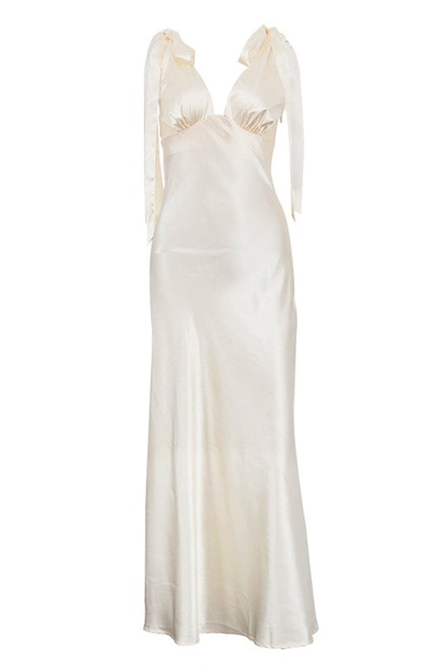 Backless Tie Bodycon Maxi Dress