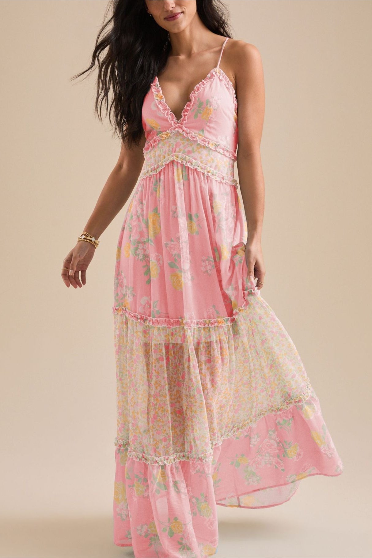 Floral Boho Cami Maxi Dress