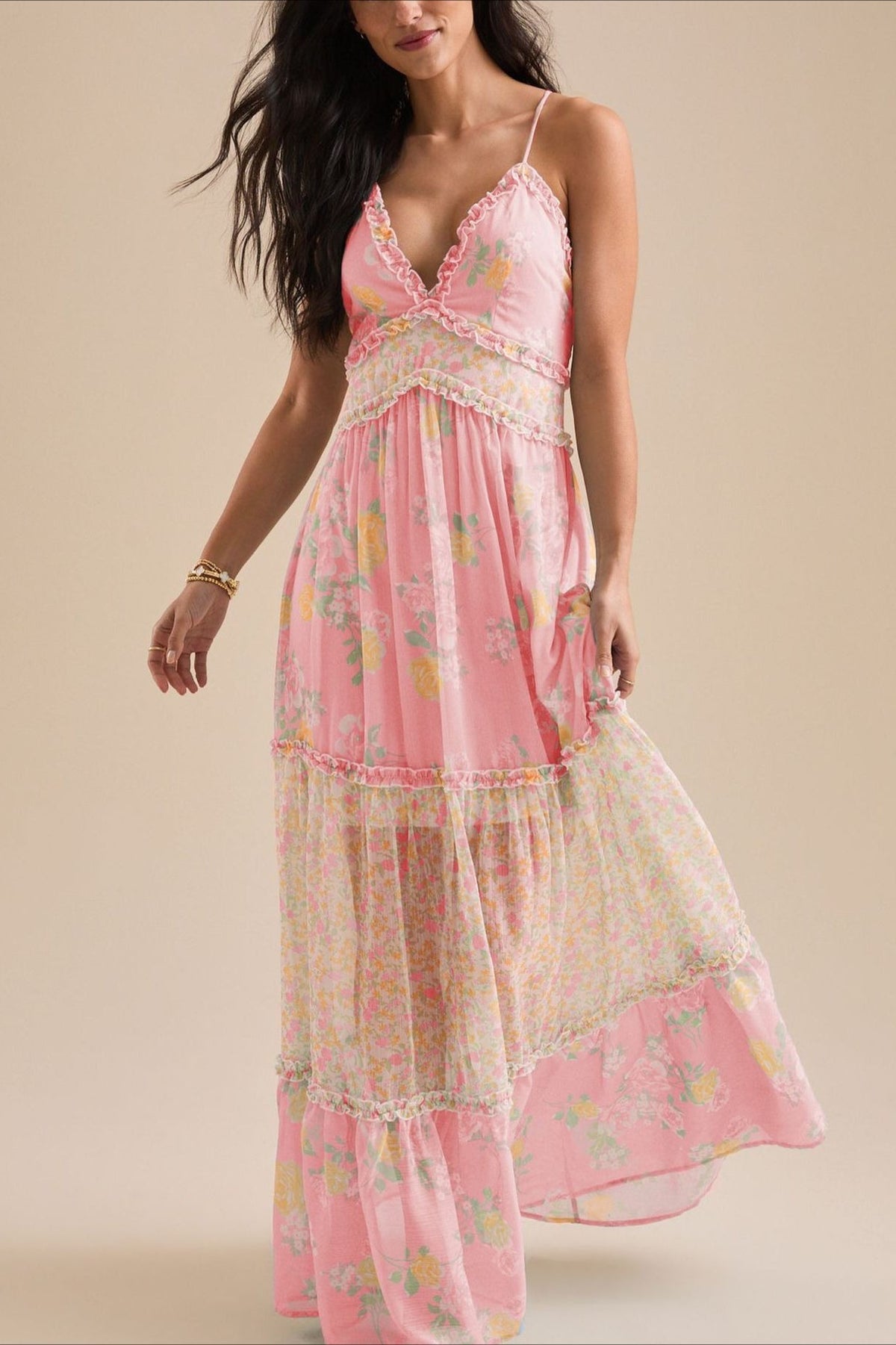 Floral Boho Cami Maxi Dress
