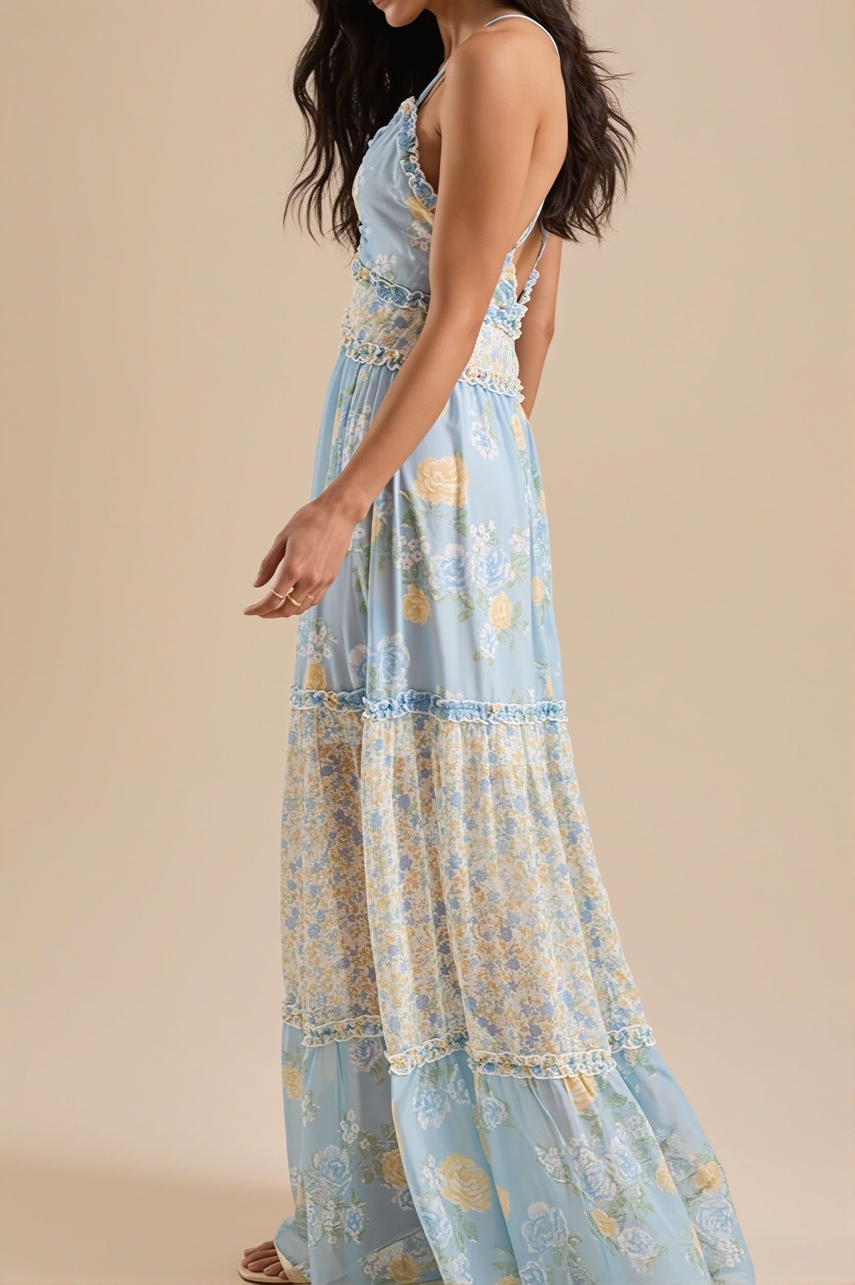Floral Boho Cami Maxi Dress