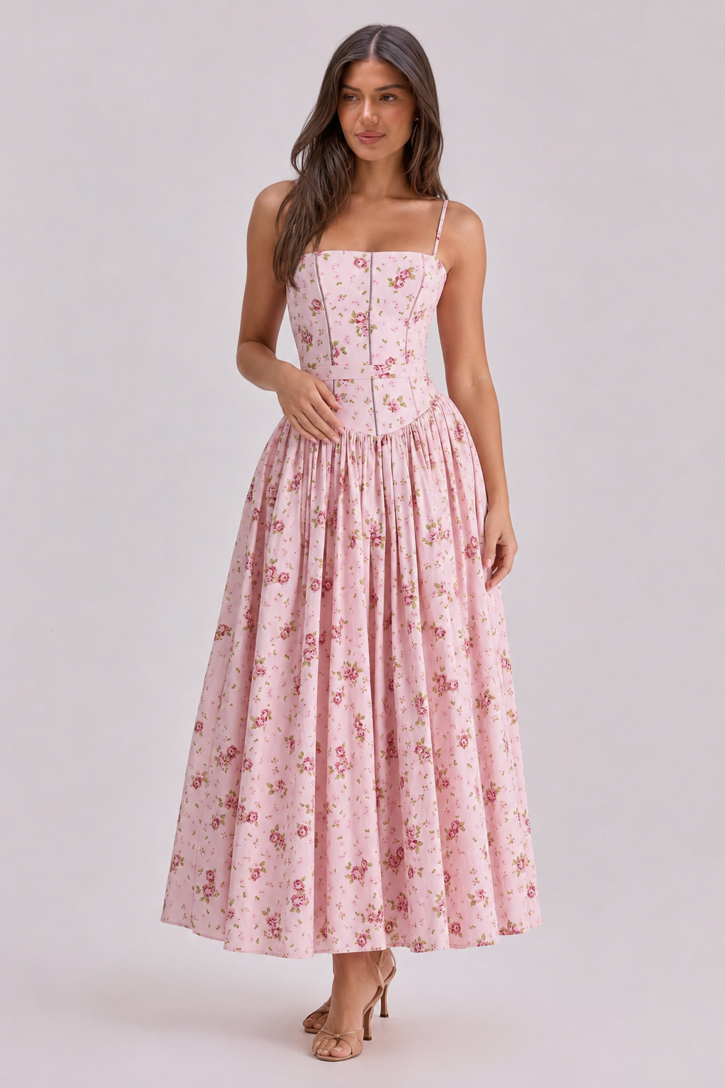 Floral Cami Slip Maxi Dress