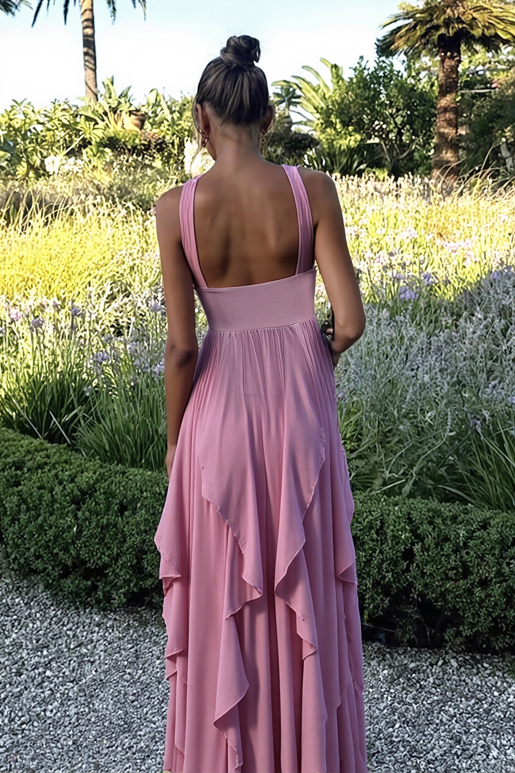 Backless Party Maxi Dress