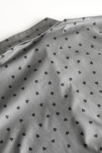 Polka Dot Lace-Cuff Collar Blouse