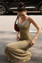 Floral Cami Oriental-Style Maxi Dress