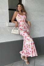 Pink Floral Cami Maxi Dress
