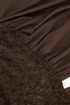 Batwing Lace-Splice Blouse