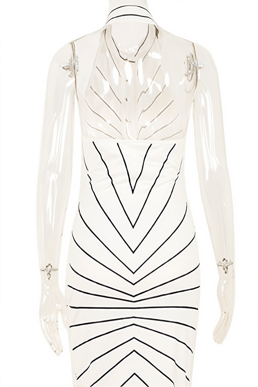 Striped Twist-Waist Split Maxi Dress