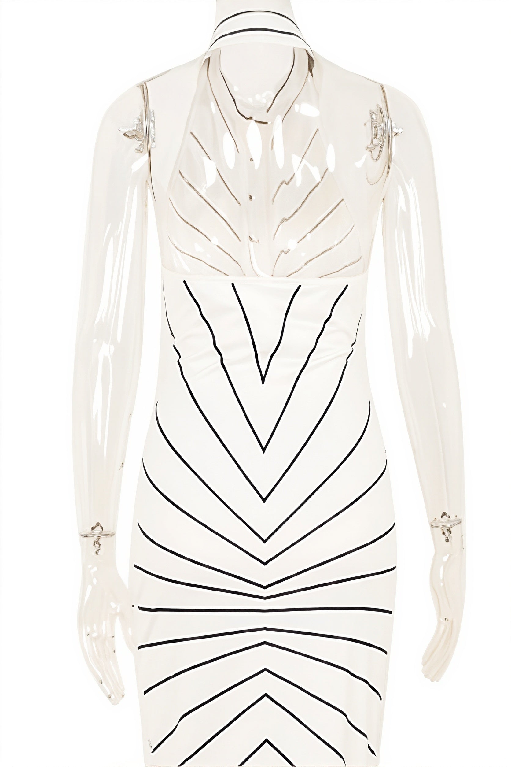 Striped Twist-Waist Split Maxi Dress