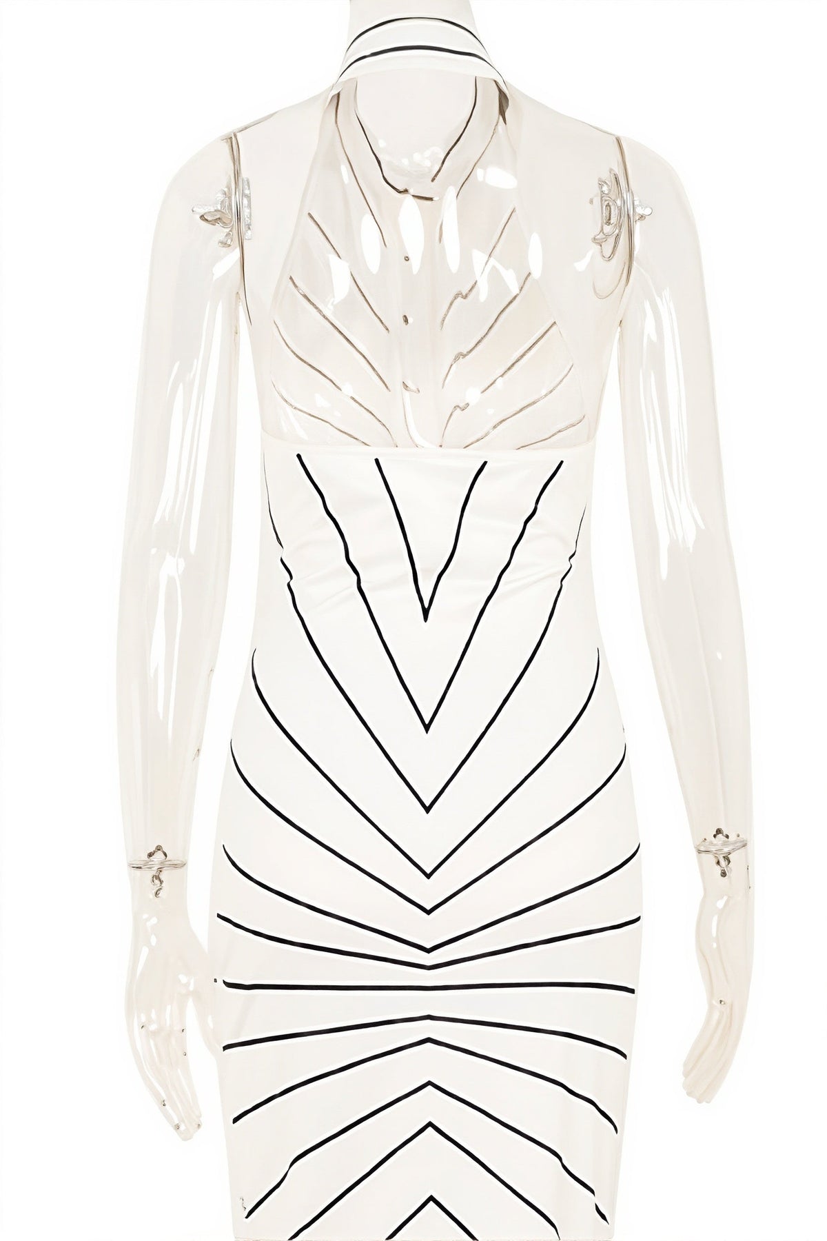 Striped Twist-Waist Split Maxi Dress
