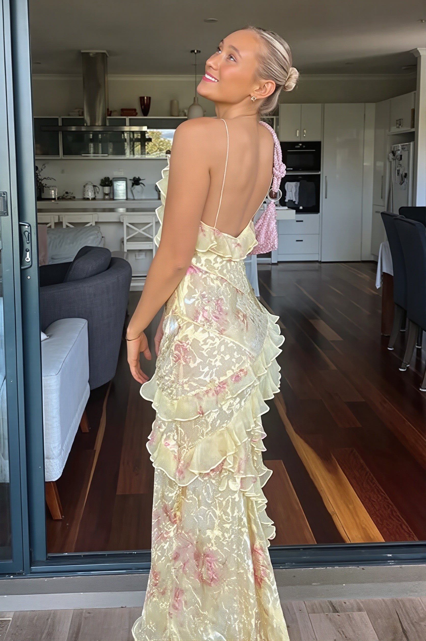 Jacquard Gradient Maxi Dress