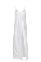 Satin Lace-Trim Cami Slip Maxi Dress