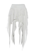 Color-Block Drape Asymmetric Skirt