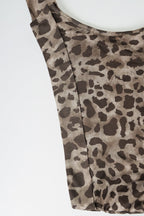 Leopard Asymmetric Halter Top