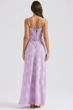 Jacquard Satin Cami Maxi Dress