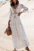 Tassel Lace-Splice Boho Dress