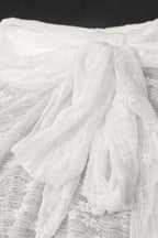 Lace Wrap Off-Shoulder Blouse