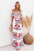 Ruffle Off-Shoulder Boho Dress