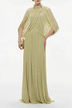 Cross-Front Ruffle Maxi Dress