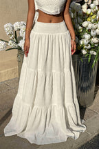 High-Rise Layered Flowy Skirt