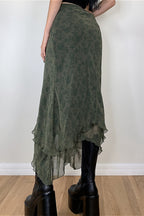 Floral Chiffon Maxi Skirt