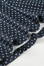Black-White Polka Dot A-Line Mini Dress