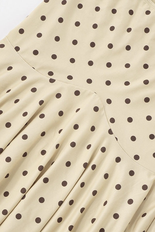 Polka Dot Ruched Maxi Set