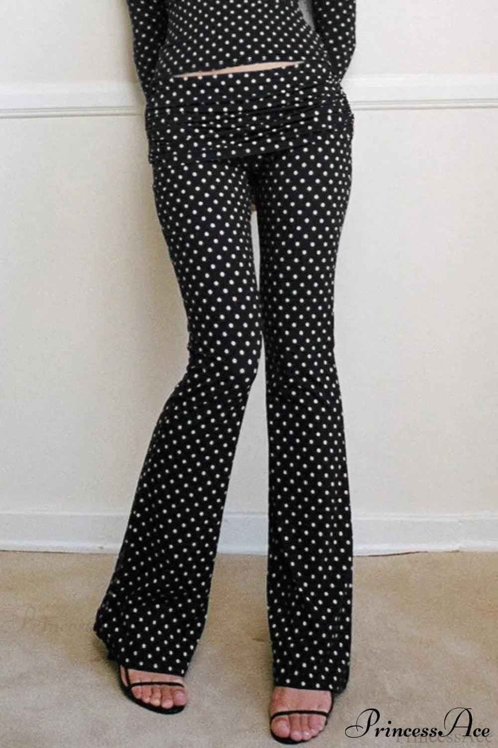 Polka Dot Off-Shoulder Two-Piece Set