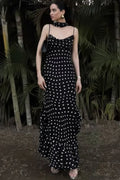 Ruffled Spaghetti-Strap Maxi Dress