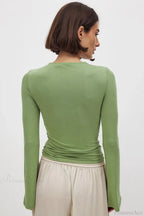 Striped Color-Block Loose Long-Sleeve Top